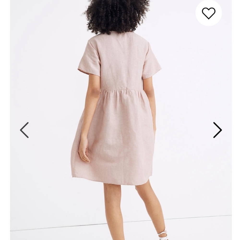 Madewell Linen-Blend Alexandra Button-Front Mini Dress - Picture 3 of 5